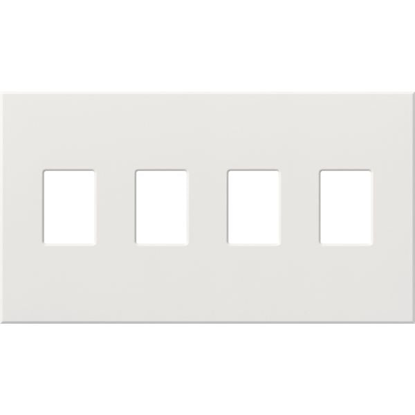 Lutron VWP-4-WH Vareo Architectural Wall Plate - 4 Gang - Dimmer Only - White Finish