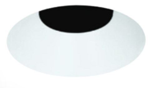 Visual Comfort Architectural E4RF15F-HW Element 4" Round Flat Shower Trim, Flanged 1.1"-1.5" Ceiling Thickness, White