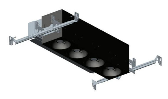 Visual Comfort Architectural EMTH14LLON120ELVB Element EMTH 1X4 Trimmed Flangeless Non-IC Airtight Housing, Dimming ELV, Wattage 48W, Finish Black