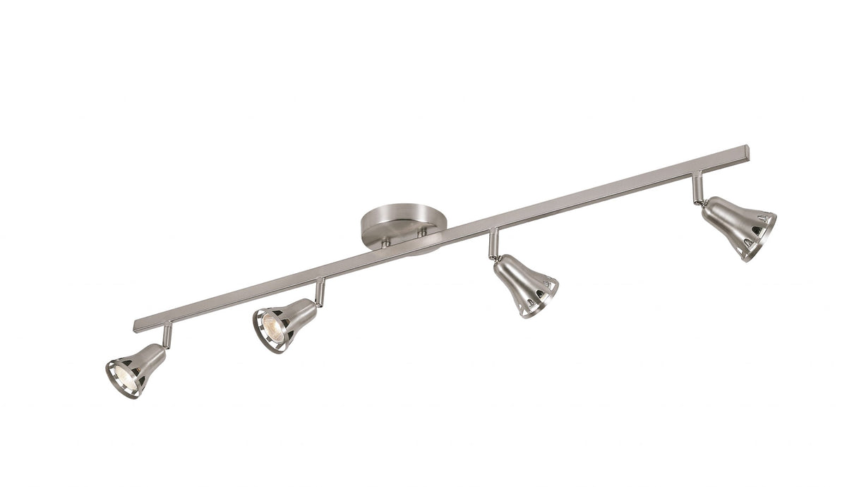 Trans Globe Lighting W-494 BN Renew 4 light brushed nickel track light