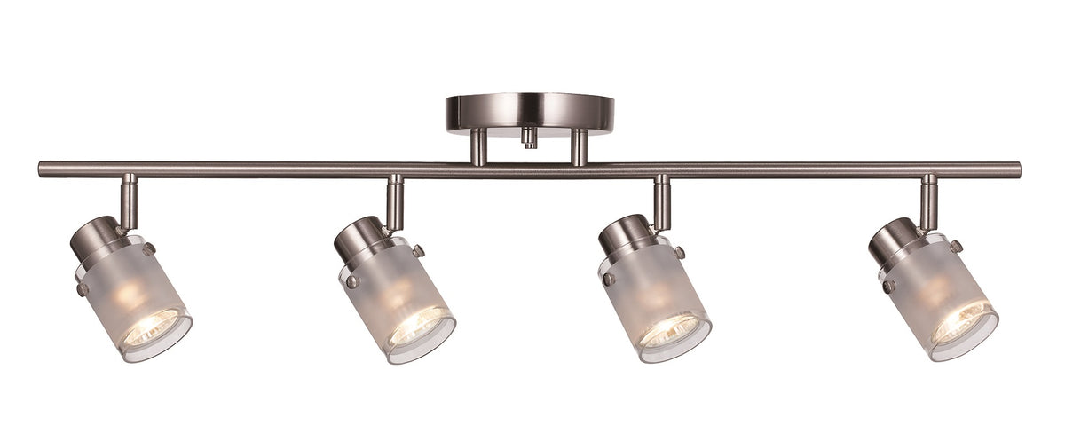 Trans Globe Lighting W-954 BN Nicholas 4 light brushed nickel track ceiling light
