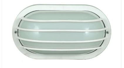 Dabmar Lighting W8410-L9-40K-W Plastic Surface Mount Wall Fixture 120V GU24 LED 9W 4000K in White Finish