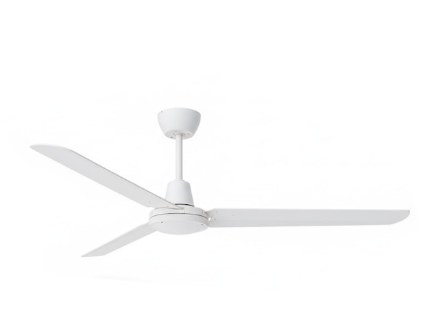Westgate WF-215-3B-56-WH 56 Inch Industrial 3-Blade Ceiling Fan With Wall Switch Matte White Housing/Blades
