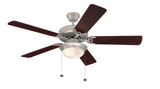 Westgate WFL-103-PC-5B-52-BN-RWSO 52 Inch Reversible Rosewood & Silver Oak 5-Blade Ceiling Fan and Light, Wattage 19W, Color Temperature 3000K, Voltage 120V