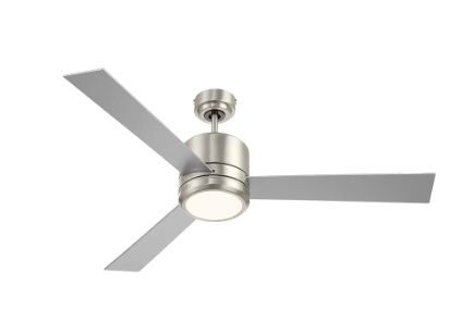 Westgate WFL-116-WS-3B-52-30K-BN-RWS 52" Reversible Rosewood & Silver Finish Plywood 3-Blade Ceiling & Light, Wattage 19W, Color Temperature 3000K, Voltage 120V