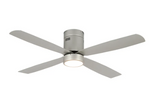 Westgate WFL-118-WS-4B-52-30K-BN-S 52" Brush Nickel & Silver Finish AB 4-Blade Ceiling Fan & Light, Wattage 19W, Color Temperature 3000K, Voltage 120V