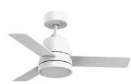 Westgate WFL‑512‑WS‑3B‑36‑30K-WH-WH 36″ 18 W Ceiling Fan with Integrated LED Light – White Housing & White Blades