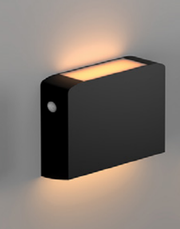 Westgate WFRA-8-UDL-MCTP-BK-DD-P 8 Inch Flat wall up/down light selectable power & 3CCT, dual dimming, 120/277V Black Finish