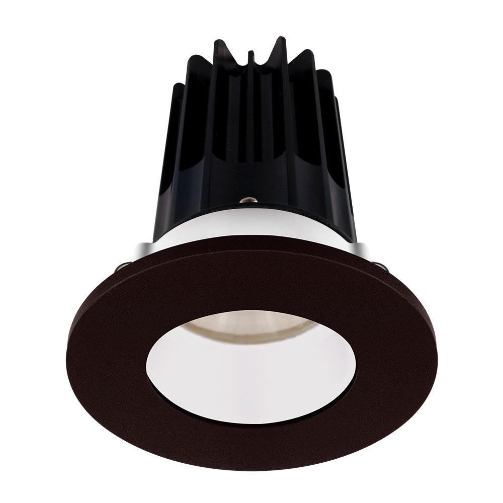 Lotus LED Lights LED-2-S8W2-30K-2RRWH-2RTBZ-60D 2" Round Recessed LED 8W Designer Series, 600 Lumens, CCT 3000K, White Reflector, Bronze Trim, 60° Beam Angle