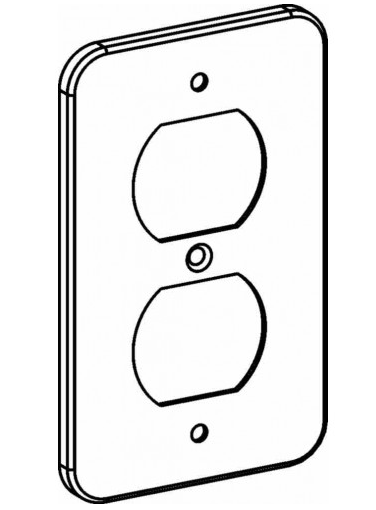 Orbit WHBC-DR 3/16” Raised, Utility Box Duplex Receptacle Cover