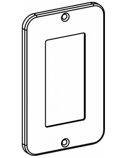 Orbit WHBC-GFI 3/16” Raised, Utility Box Duplex Gfci / Decorative Switch Cover