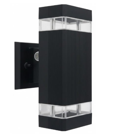 Westgate WMC4S-UDL-CD-RGBW-BK 4 Inch Square up/down Cylinder Wall Light, 120-277V 12W, 840LM, RGBW, Square Black Finish
