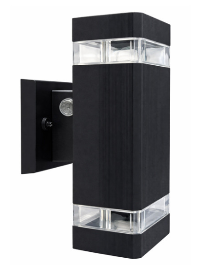 Westgate WMCS4-UDL-CD-MCT-BK-DD-P 4 Inch Square up/down Cylinder Wall Light, 120-277V 12W, 840LM, 3000K/4000K/5000K, Black Finish