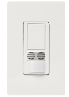 Lutron WMS-A102-WTBU Maestro Dual-Tech Motion Sensor Switch, TAA Compliant, 6A, 120-277V, 1 Pole, Ground/Neutral Required, White Finish