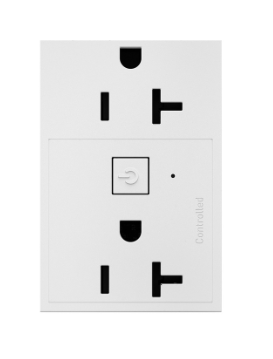 Legrand WNAR203W1 Adorne with Netatmo 20 Ampere Tamper Resistant Smart Electrical Outlet, White Finish