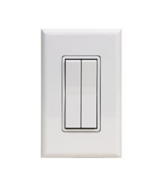 MaxLite WNS2RK-W Network Enocean/Ble 2.4Ghz Double Rocker Kinetic Wall Switch White