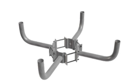 Westgate WPB-WA-QB-1013 10-13In Dia. Wood Pole Wraparound Bracket Quad Bullhorn For Use With Slipfitter