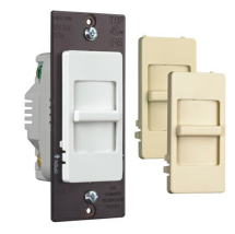 Wattstopper WS1100TC Wide Slide TradeMaster 1100W Incandescent Dimmer, 3 Interchangeable Face Colors