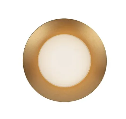 Kuzco Lighting WS77909-BG/OP Cleo 9" Tall LED Wall Sconce Light with Opal Glass Shade, 3000K, 1050lm, 11W Brushed Gold / Opal Glass