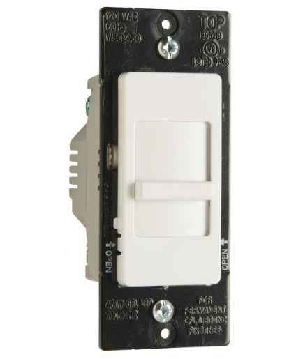 Wattstopper WSCL450TC Wide Slide Series CFL/LED/Incandescent Single Pole/3-Way Paddle Slide Dimmer, Preset, Tri-Color Finish