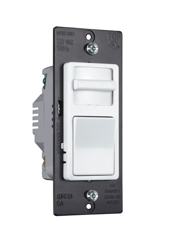 Wattstopper WSSC53PW Wide Slide Preset Interchangeable Face Fan Speed Control, White Finish