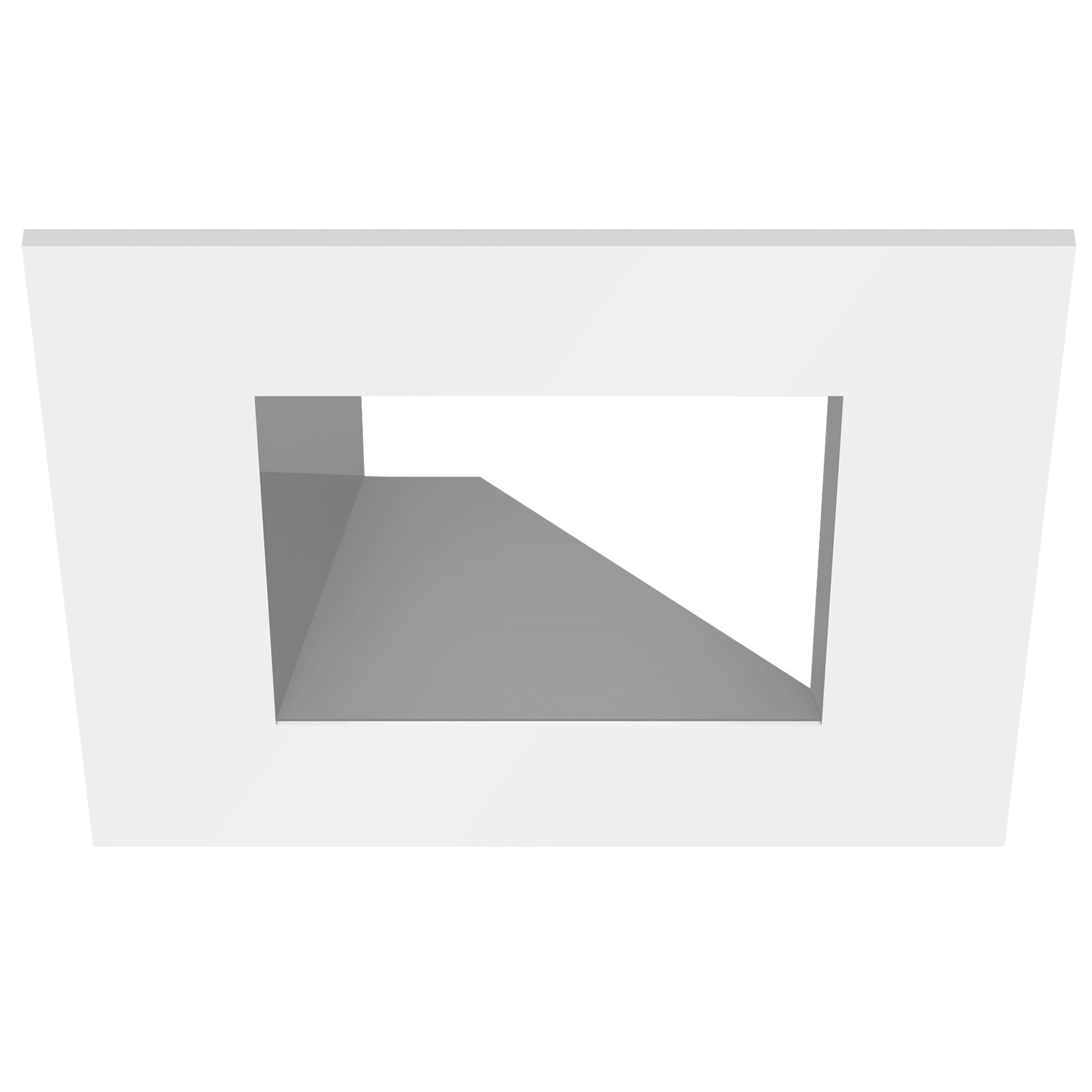 CSL Lighting ED5-SASTSW ECO 5" Square Adjustable Trim - White / Silver Finish