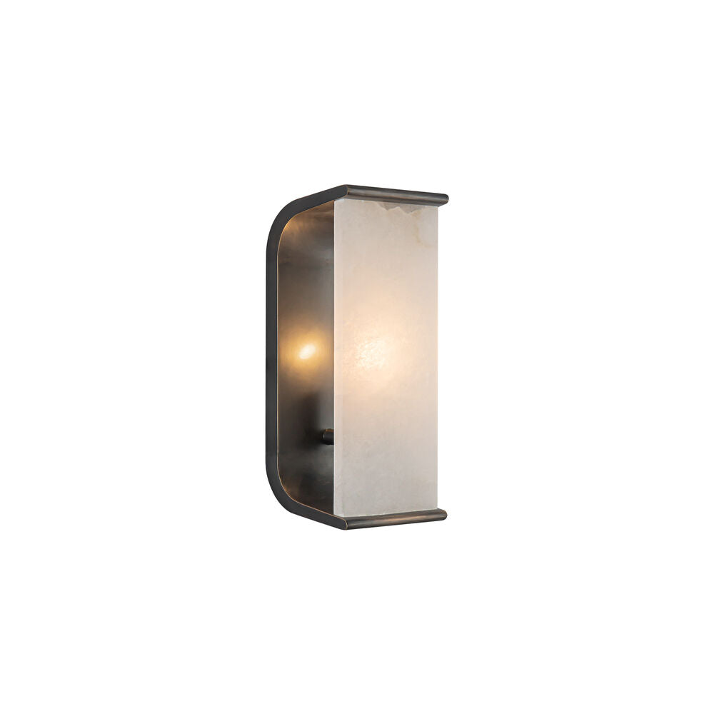 Alora Lighting WV327010UBAR Abbott 1 Light 4.25" Bath Vanity Wall Light in Urban Bronze and Alabaster