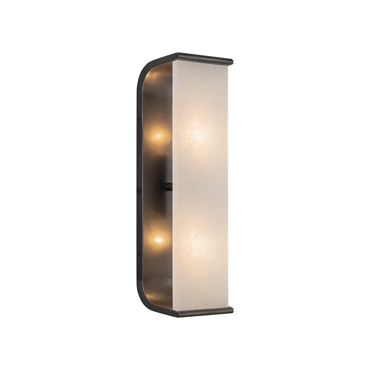 Alora Lighting WV327015UBAR Abbott 2 Light 4.25" Bath Vanity Wall Light in Urban Bronze and Alabaster