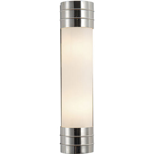 Alora Lighting WV348218PNOP Willard 2 Light 4.38 inch Bath Vanity Wall Light in Opal Glass Polished Nickel Finish