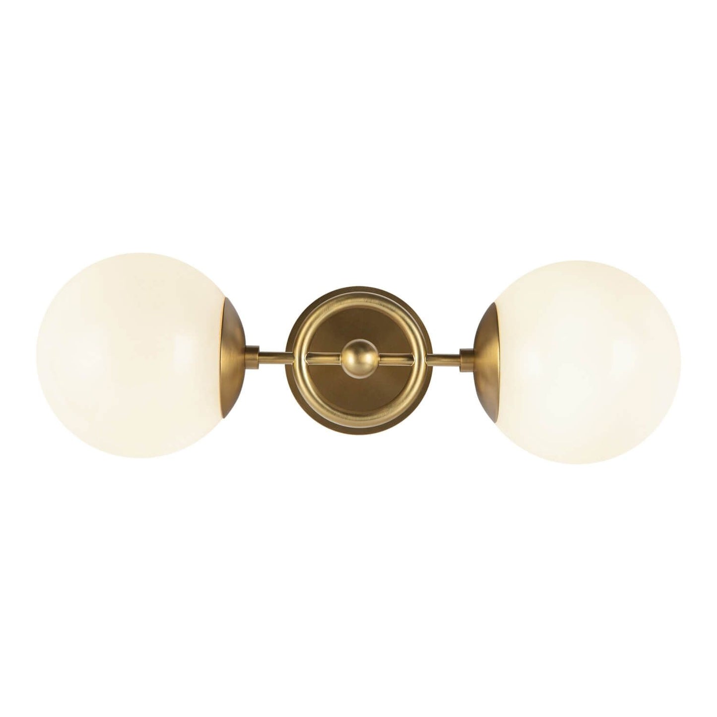 Alora Mood WV407618BGGO 19" Flore 2-Light LED Bath Vanity Light - Brushed Gold / Glossy Opal Glass Shade