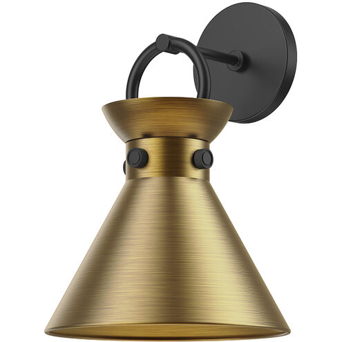 Alora Mood WV412009MBAG Emerson 1 Light 8.75 inch Matte Black and Aged Gold Bath Vanity Light Wall Light