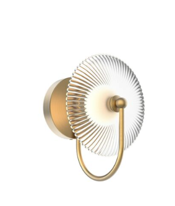 Alora Mood WV417801BGCR Hera LED 9 inch Brushed Gold Bath Vanity Light Wall Light