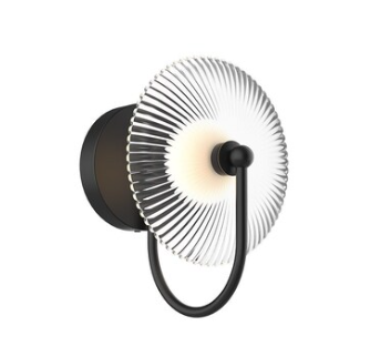 Alora Mood WV417801MBCR Hera LED 9 inch Matte Black Bath Vanity Light Wall Light