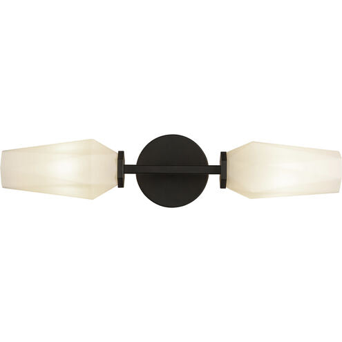 Alora Mood WV424720MBOP Krysta 2 Light 3.75 inch Bath Vanity Wall Light Matte Black Finish