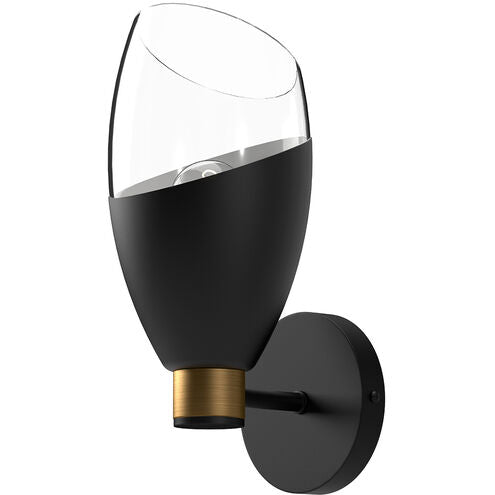 Alora Mood WV587105MBCL Capri 1 Light 5.25 inch Bath Vanity Wall Light Matte Black Finish