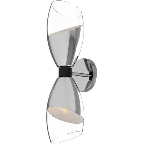 Alora Mood WV587224CHCL Capri 2 Light 5.25 inch Bath Vanity Wall Light Chrome Finish