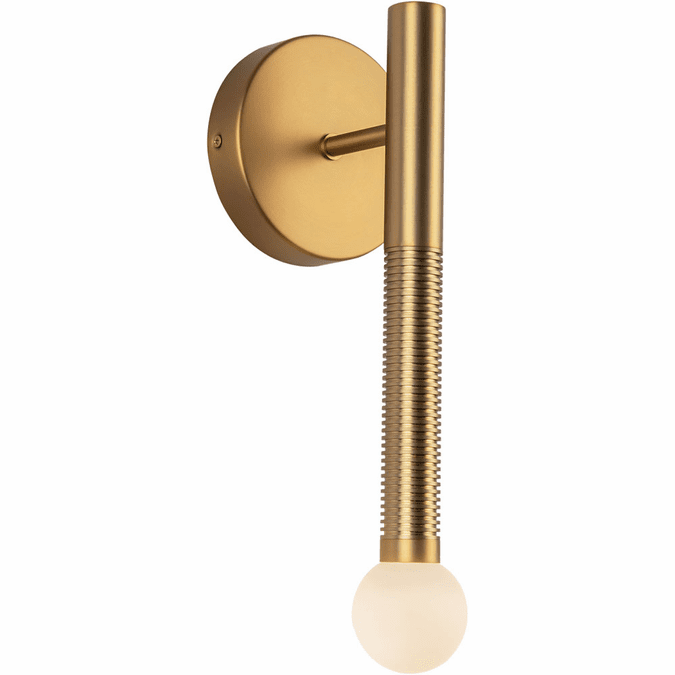 Alora Mood WV612114BGOP-UNV Arden LED 2.38 inch Bath Vanity Wall Light Brushed Gold and Opal Glass Finish