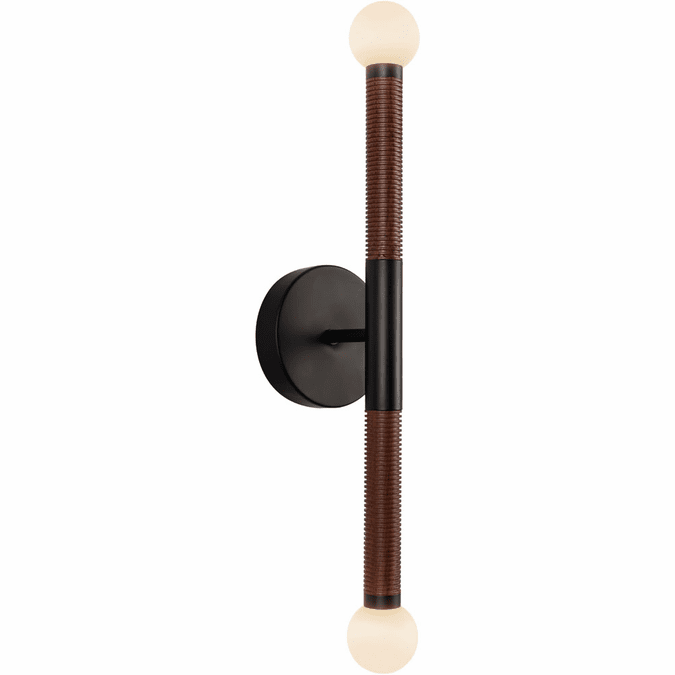 Alora Mood WV612223MBOP-UNV Arden LED 2.38 inch Bath Vanity Wall Light Matte Black and Opal Glass Finish