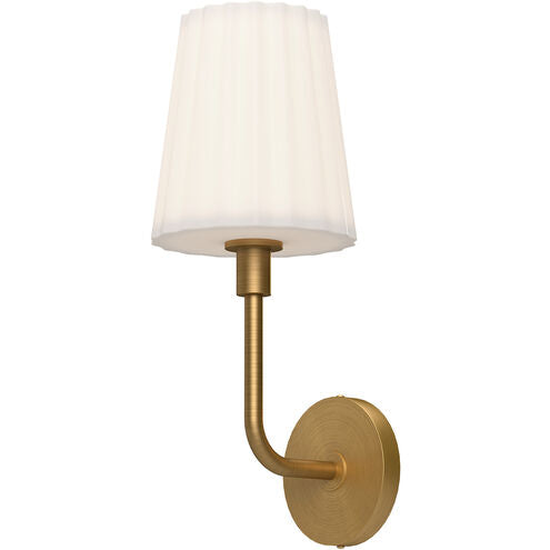 Alora Mood WV628107AGOP Plisse 1 Light 8 inch Bath Vanity Wall Light Aged Gold Finish