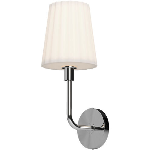 Alora Mood WV628107CHOP Plisse 1 Light 8 inch Bath Vanity Wall Light Chrome Finish