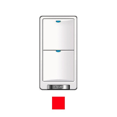 Wattstopper LMSW-102-R Digital Lighting 2-Button Wall Switch - Infrared - Voltage 24V - Red Finish