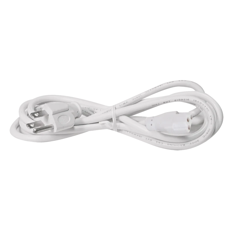 American Lighting 5LCS-PC6-WH 120V AC Power Cord for LED 5 Complete Under Cabinets - White