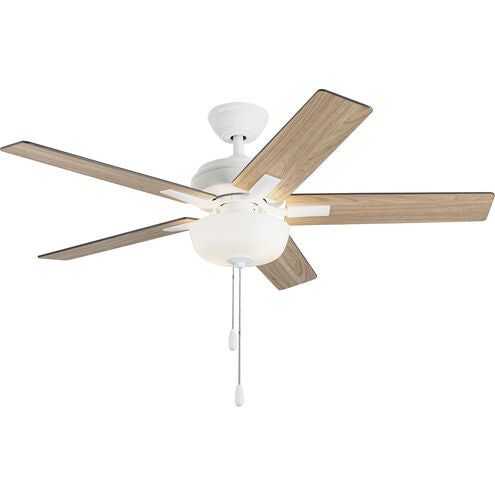 Kuzco Lighting CF78752-WH-LKP Erikson 52 inch White Pull Chain Ceiling Fan