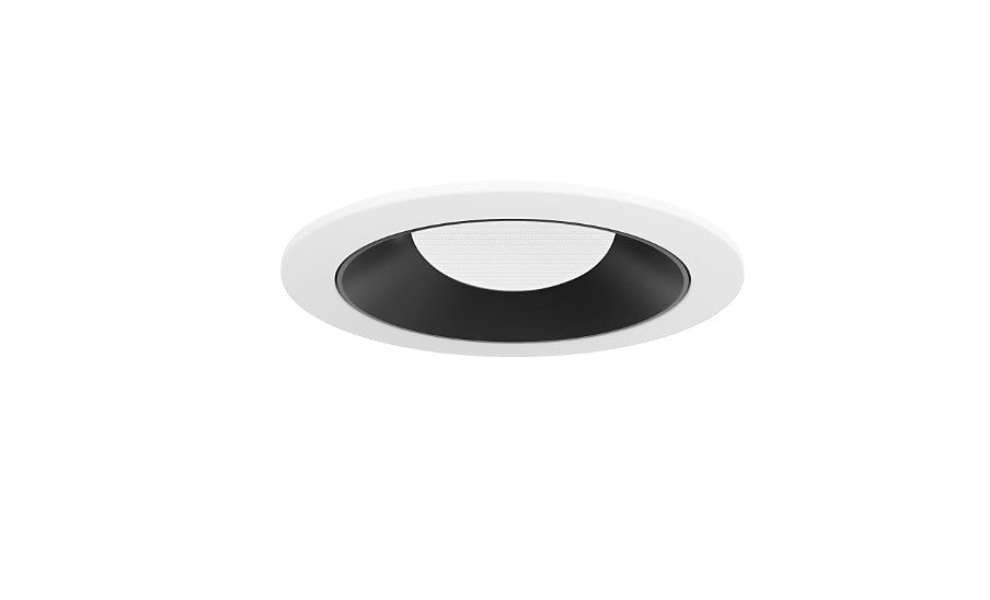 Visual Comfort Architectural ENCL3RRF-L12WD31WI-B-W Modern Entra CL 3" Round Wall Wash Flanged IC Airtight Trim / Remodel Housing - CCT: 3000K-1800K - 12W - Reflector/Baffle Color: Black - Finish: White
