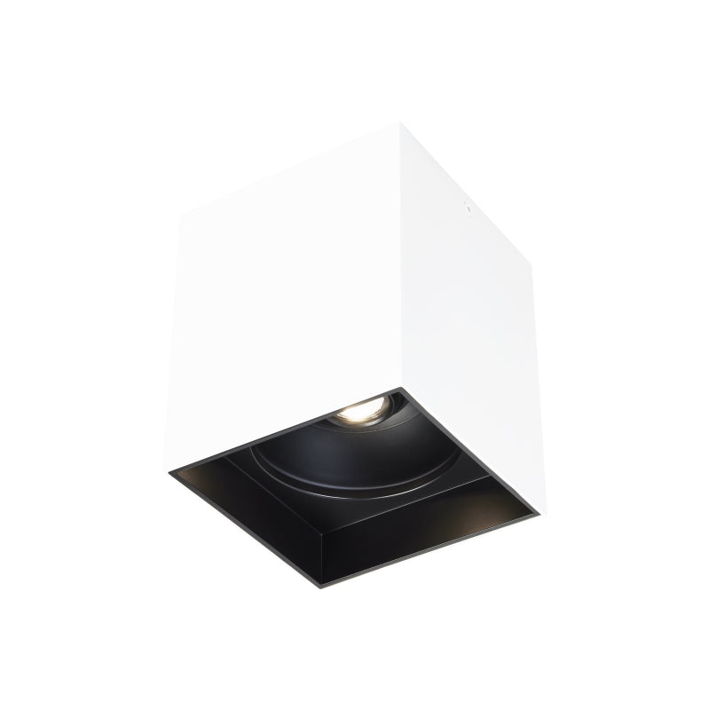 Visual Comfort Architectural 700FMEXO620WB-LED935 Modern Exo 6" LED Flush Mount Ceiling Light - 120-277V - CCT: 3500K - Shade Color: Matte White- Trim Finish: Black - Beam Spread: 20°