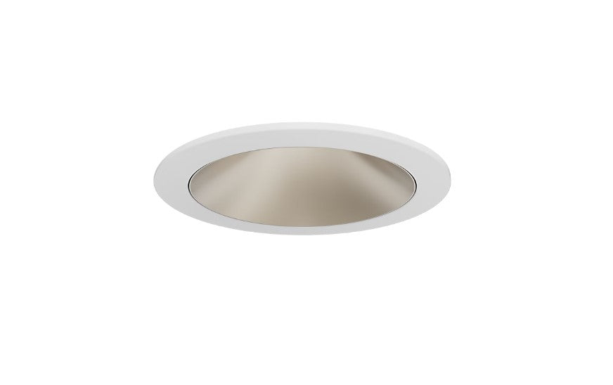 Visual Comfort Architectural ENCL3RRF-L12927DI-C-W Modern Entra CL 3" Round Fixed Downlight Flanged IC Airtight Trim / Remodel Housing - CCT: 2700K - 12W - Reflector/Baffle Color: Champagne - Finish: White (Copy)