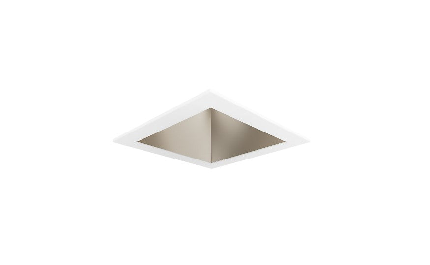 Visual Comfort Architectural ENCL3SRF-L15WD31DI-C-W Modern Entra CL 3" Square Fixed Downlight Flanged IC Airtight Trim / Remodel Housing - CCT: 3000K-1800K - 15W - Reflector Finish: Champagne - Trim Finish: White