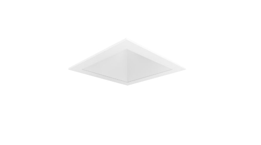 Visual Comfort Architectural ENCL3SRF-L12930DI-W-W Modern Entra CL 3" Square Fixed Downlight Flanged IC Airtight Trim / Remodel Housing - CCT: 3000K - 12W - Reflector Finish: White - Trim Finish: White