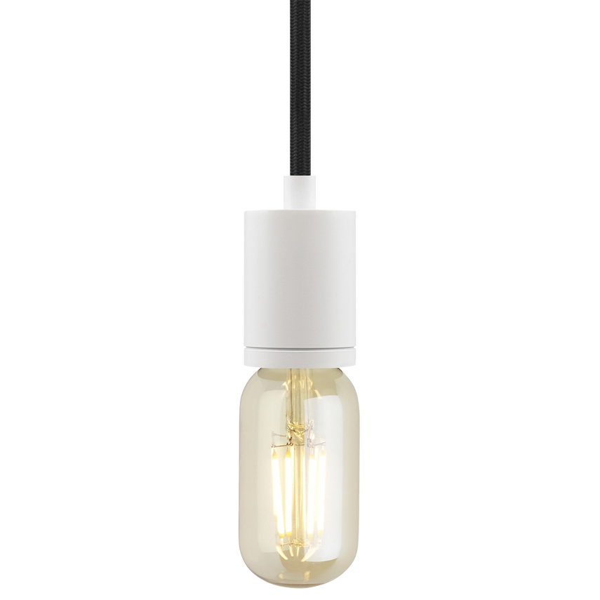 Visual Comfort Architectural 700TDSOCOPM08PW Modern 2" Soco 1-lt Modern Socket Pendant Light - Cord Length: 96" - 120V - Cord Color: Copper - Finish: White
