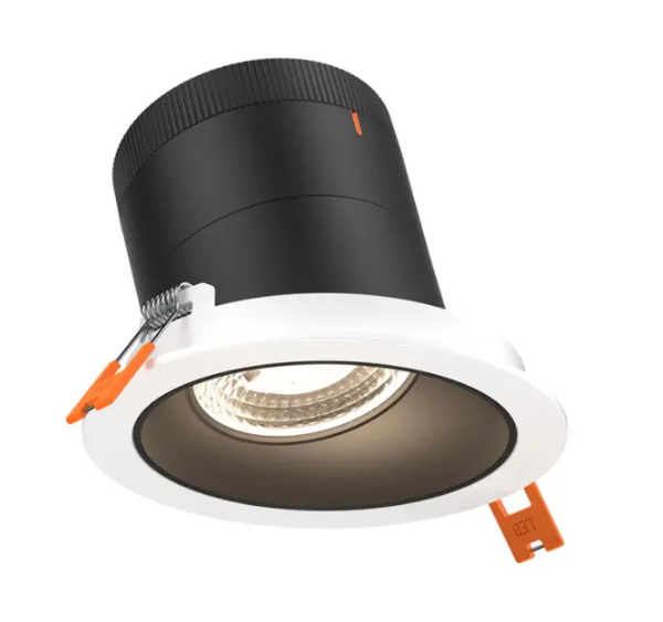 Dals Lighting RC03-CC-60-SLBK-TWH Versa 3" Black Modular Downlight, Slope Ceiling 60 degree Beam Angle Wattage & CCT Selectable - White Trim